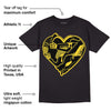 Black Tour Yellow AJ 4 Thunder DopeSkill T-Shirt Heart AJ 4 Graphic