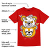 Red Collection DopeSkill Red T-shirt New Double Bear Graphic