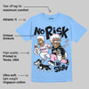 Knu Stack Vintage Satin Dream Blue DopeSkill Blue T-shirt No Risk No Story Graphic