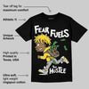 Black Tour Yellow AJ 4 Thunder DopeSkill T-Shirt Fear Fuels The Hustle Graphic