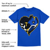 Laney 14s DopeSkill Varsity Royal T-shirt Heart AJ 14 Graphic