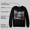 Black Metallic Reimagined 5s DopeSkill Sweatshirt Protect Me From Evil Graphic