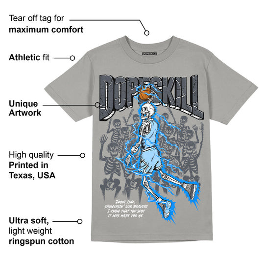 Cool Grey 11s DopeSkill Grey T-shirt Thunder Dunk Graphic