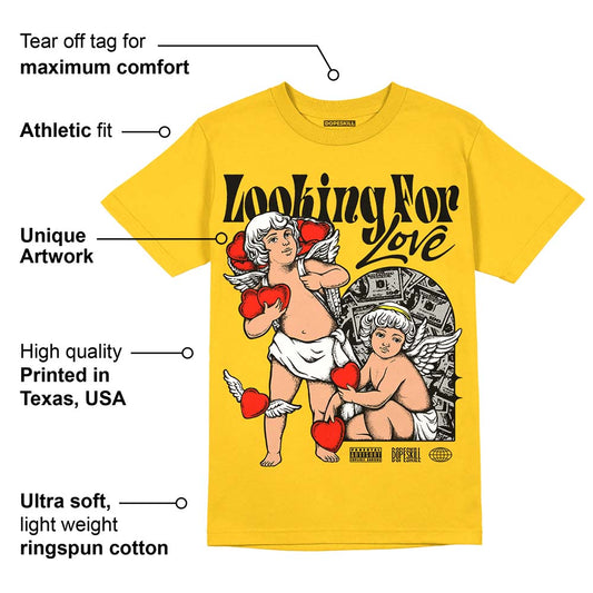 Vivid Sulfur 4s DopeSkill Yellow T-shirt Looking For Love Graphic