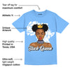 AJ 6 University Blue DopeSkill University Blue T-Shirt Black Queen Graphic