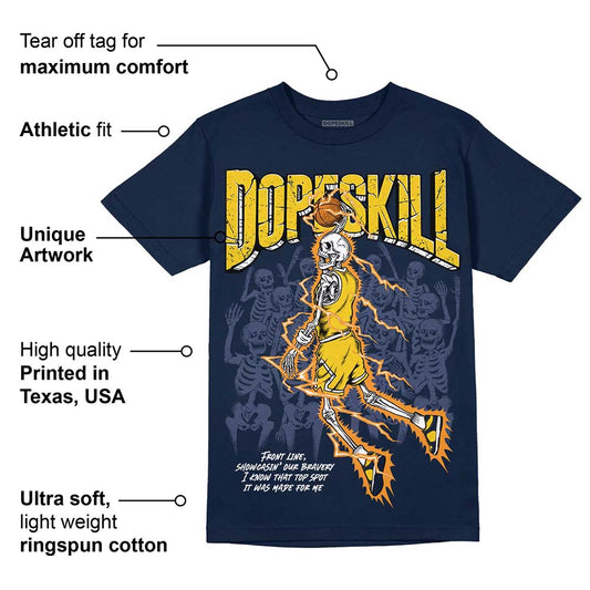 Michigan Dunks DopeSkill Midnight Navy T-Shirt Thunder Dunk Graphic