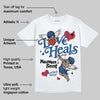 Storm Blue 1s 2025 DopeSkill T-Shirt New Love Heals Graphic