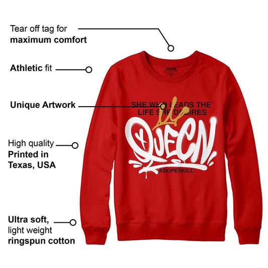 Red Collection DopeSkill Red Sweatshirt Queen Graphic