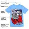 Powder Blue 9s DopeSkill Sky Blue T-shirt Stackin Mines Graphic