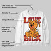 Orange Black White DopeSkill Sweatshirt Love Sick Graphic
