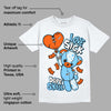 Dunk Low Futura University Blue DopeSkill T-Shirt Love Sick Graphic