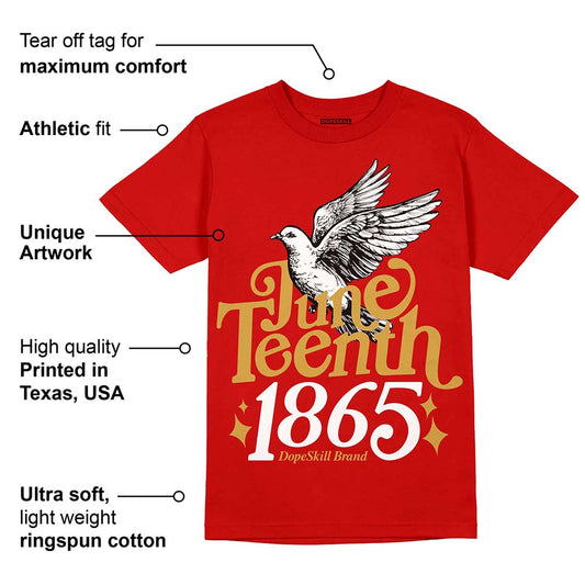 Red Collection DopeSkill Red T-shirt Juneteenth 1865 Graphic