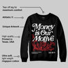 Rick Owens Black Leather Sneaker DopeSkill Sweatshirt Money Is Our Motive Typo Graphic