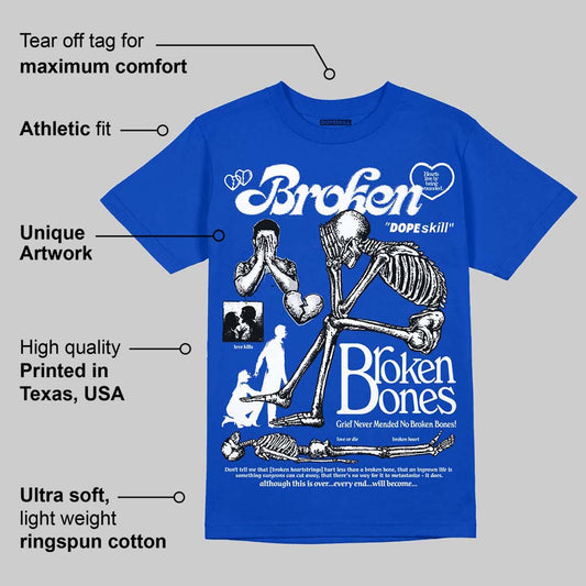 Blueberry 12s DopeSkill Royal T-shirt Broken Bones Graphic