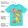 Cyan Burst 9060 DopeSkill Virtual Blue T-Shirt Love Sick Graphic