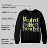 Luminous Green 5s DopeSkill Sweatshirt Protect Me From Evil Graphic