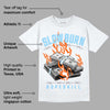 Dunk Low Futura University Blue DopeSkill T-Shirt Slow Burn Graphic