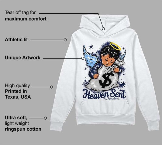 Midnight Navy 5s DopeSkill Hoodie Sweatshirt Heaven Sent Graphic