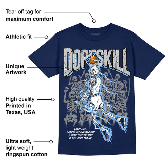 Midnight Navy 5s DopeSkill Navy T-Shirt Thunder Dunk Graphic