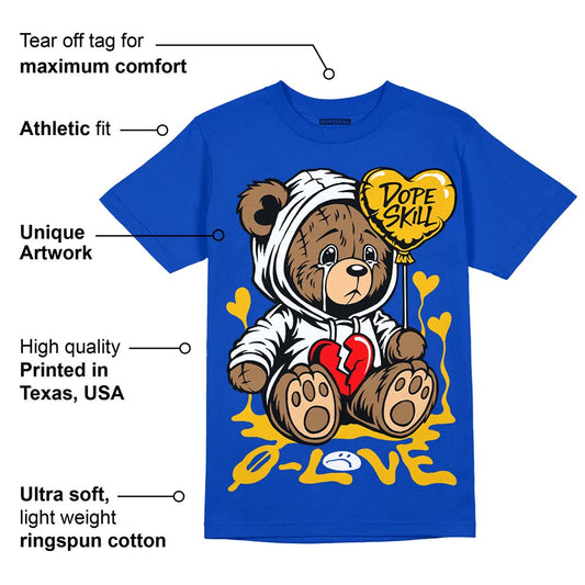 Royal Blue Collection DopeSkill Royal Blue T-shirt Broken Bear Graphic