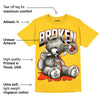 Vivid Sulfur 4s DopeSkill Yellow T-shirt Sick Bear Graphic