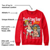 Red Thunder 4s DopeSkill Red Sweatshirt Looking For Love Graphic