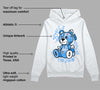 Powder Blue 9s DopeSkill Hoodie Sweatshirt Smile Through The Pain Graphic