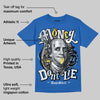 Foamposite One Dark Neon Royal DopeSkill Royal T-shirt Money Don't Lie Graphic