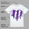 Dunk Purple Championship Court White DopeSkill T-Shirt Slime Drip Heart Graphic