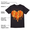 Brilliant Orange 12s DopeSkill T-Shirt Slime Drip Heart Graphic