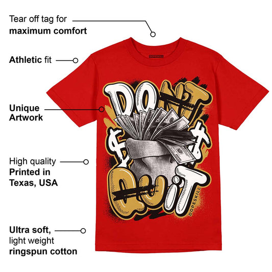 Red Collection DopeSkill Red T-shirt Don't Quit Graphic