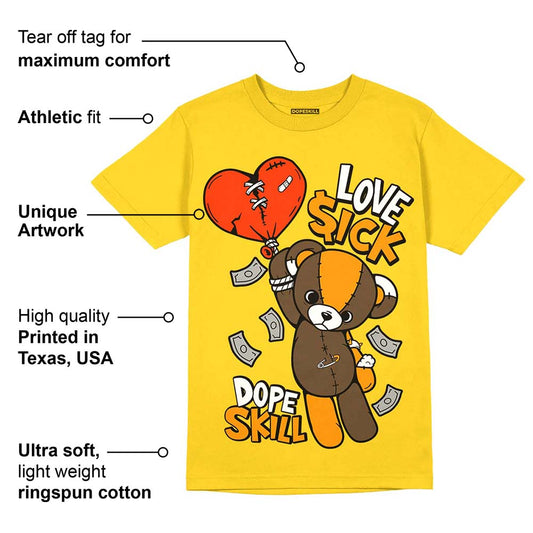 Yellow Ochre 6s DopeSkill Yellow T-shirt Love Sick Graphic