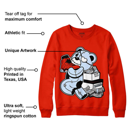 Toro Bravo 6s DopeSkill Varsity Red Sweatshirt Bear Steals Sneaker Graphic