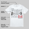 White Cement 4s DopeSkill T-Shirt Protect Me From Evil Graphic