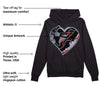 Bred Reimagined 4s DopeSkill Hoodie Sweatshirt Heart Jordan 4 Graphic