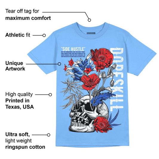 Dunk White Polar Blue DopeSkill University Blue T-shirt Side Hustle Graphic
