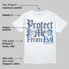 Diffused Blue 11s DopeSkill T-Shirt Protect Me From Evil Graphic