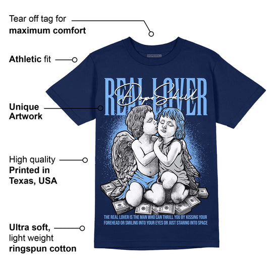 Midnight Navy 5s DopeSkill Navy T-Shirt Real Lover Graphic