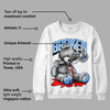 Powder Blue 9s DopeSkill Sweatshirt Sick Bear Graphic