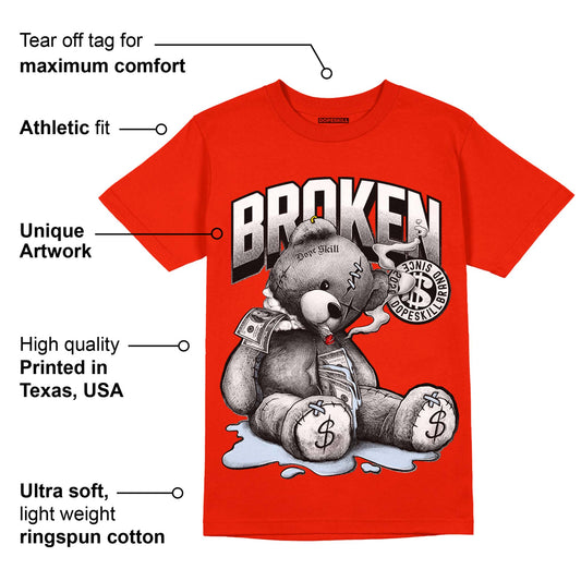 Toro Bravo 6s DopeSkill Varsity Red T-shirt Sick Bear Graphic