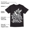 Black Cement 1s Low OG DopeSkill T-Shirt Juneteenth 1865 Graphic