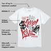 Fire Red “Black Tongue” 5s DopeSkill T-Shirt No Money No Love Typo Graphic