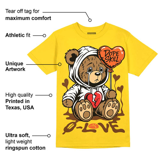 Yellow Collection DopeSkill Gold T-shirt Broken Bear Graphic