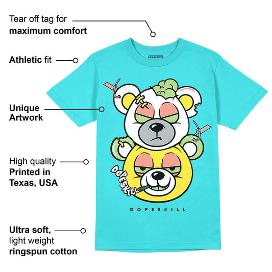 Cyan Burst 9060 DopeSkill Virtual Blue T-Shirt New Double Bear Graphic