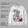 Blue Grey 13s DopeSkill Sweatshirt Broken Heart Graphic