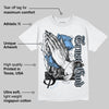 AJ 6 Midnight Navy DopeSkill White T-Shirt Trust God Graphic