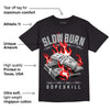 Black Cement 1s Low OG DopeSkill T-Shirt Slow Burn Graphic