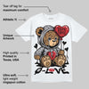 White Cement 4s DopeSkill T-Shirt Broken Bear Graphic