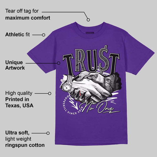 PURPLE Collection DopeSkill Purple T-shirt Trust No One Graphic