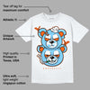 Dunk Low Futura University Blue DopeSkill T-Shirt New Double Bear Graphic